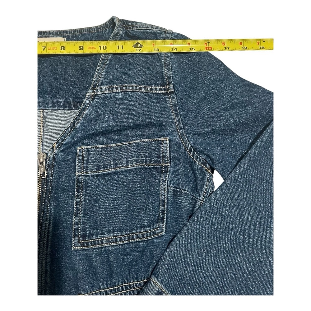 Madewell Denim Patch Pocket Coverall Jumpsuit XS Amfield Wash Womens - Picture 7 of 13